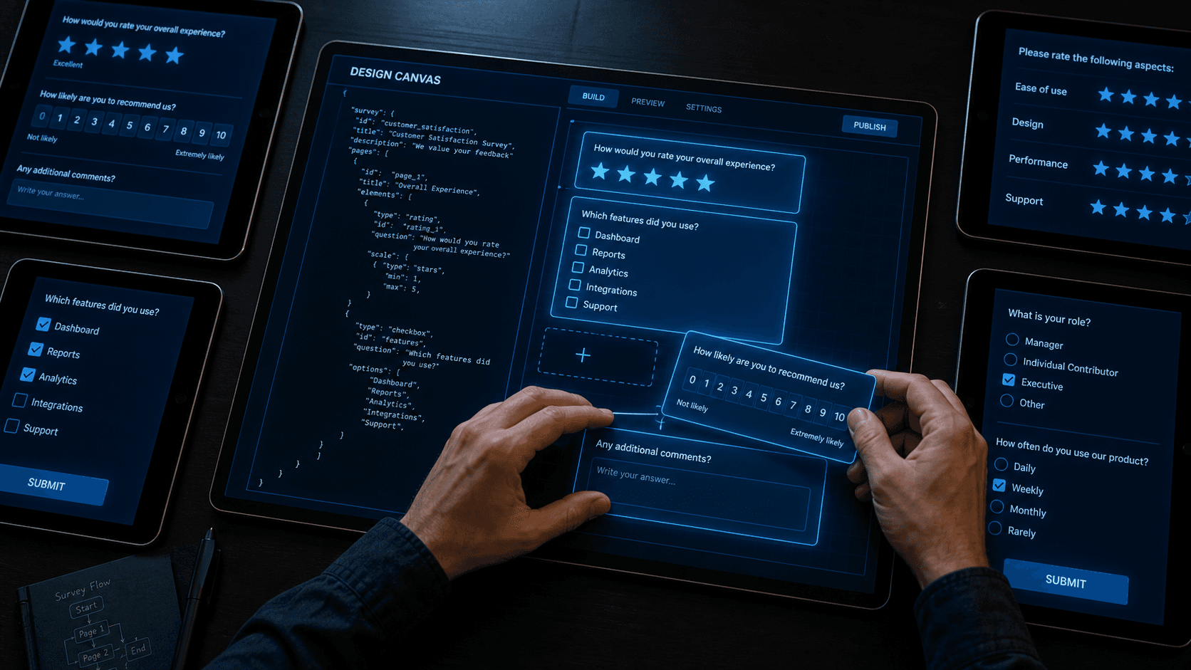 SurveyJS-Template-Design: wie man einen Survey designt, der prüfbare Crowd-Urteile erzeugt