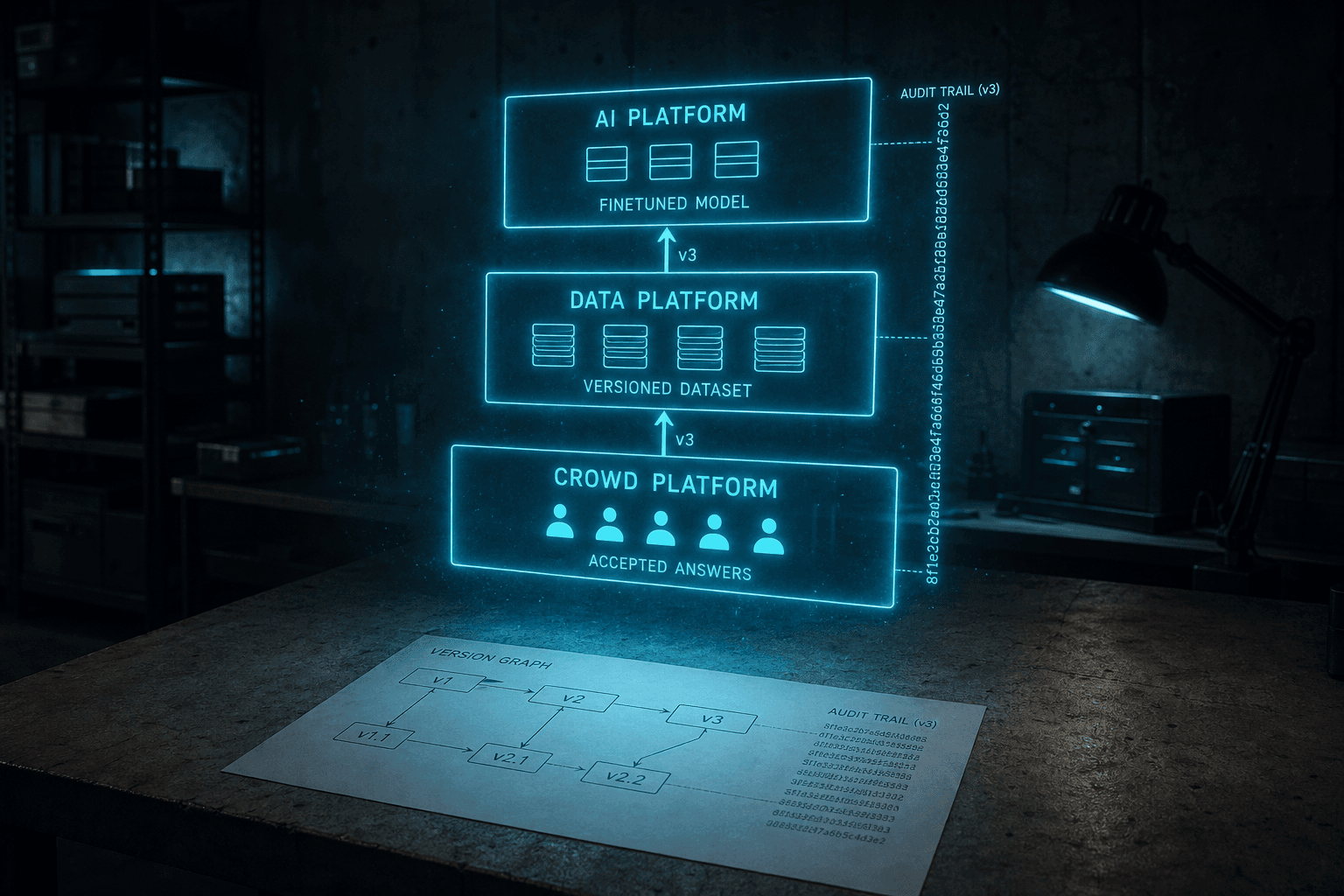 From crowd labels to a model you own: how the three platforms fit together