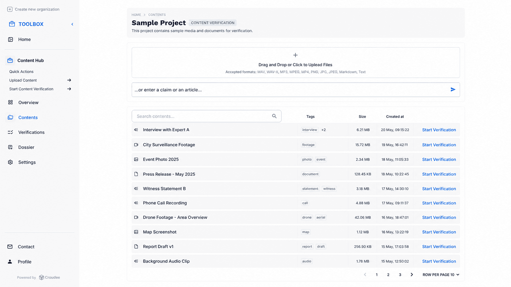 Upload & Manage Content