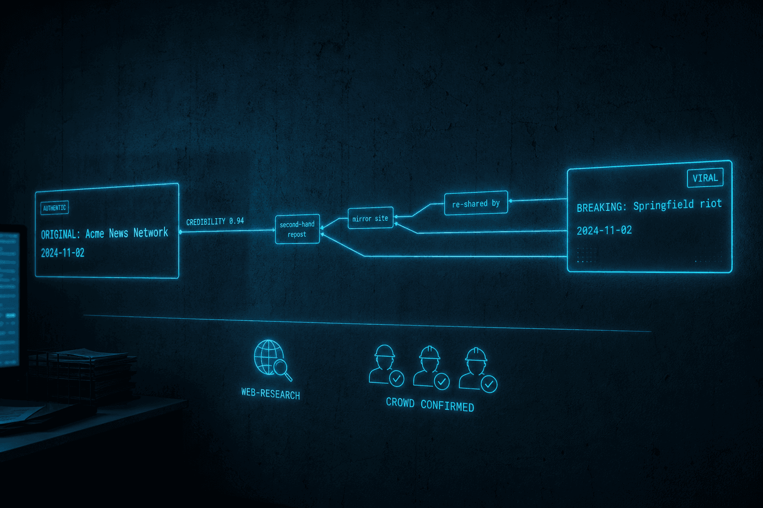Source Research: tracing content back to where it actually came from