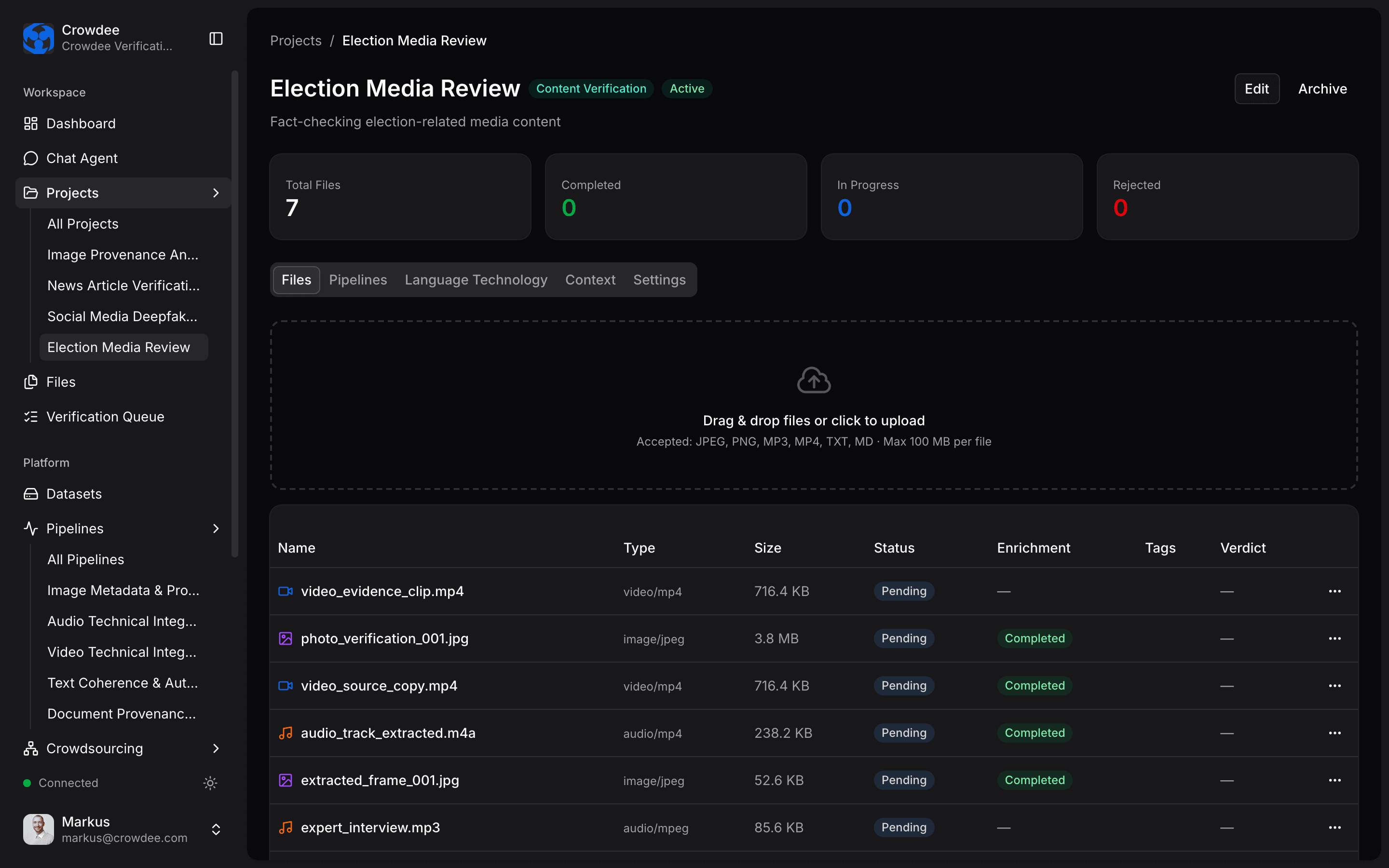 Upload & Manage Content